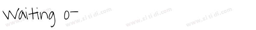 Waiting o字体转换